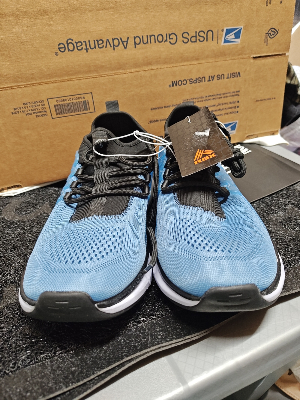 RBX Blue and Black Men's Running Sneakers - Picture 2 of 7